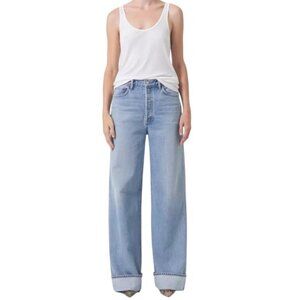 Agolde Light Blue Wide Leg Jeans